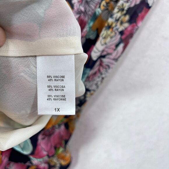 Rachel Pally Dress Women 1X Floral Maxi Flowy Garden Party Coquette Boho NEW - Picture 6 of 15